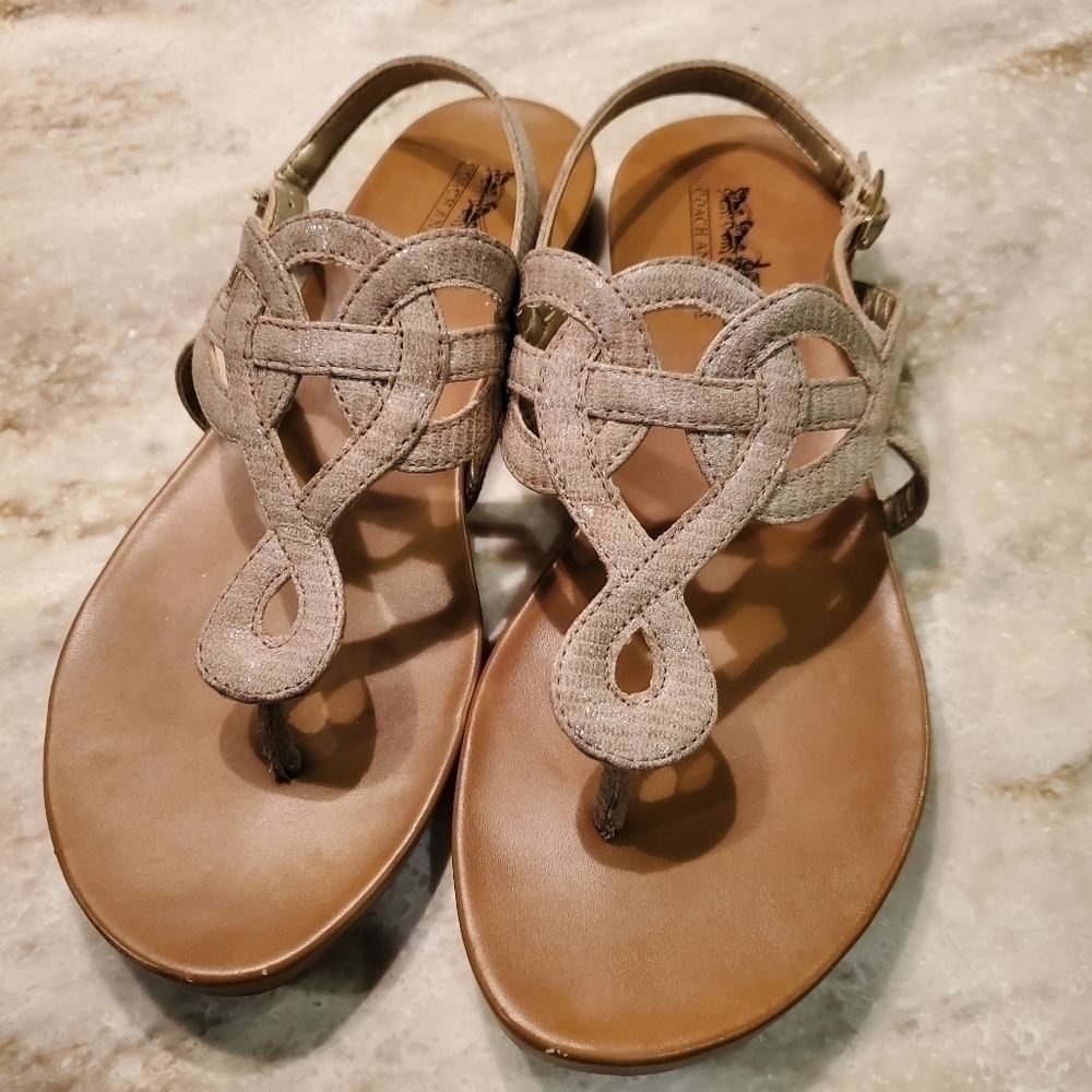 Coach And Four Strappy Neutral Sandals